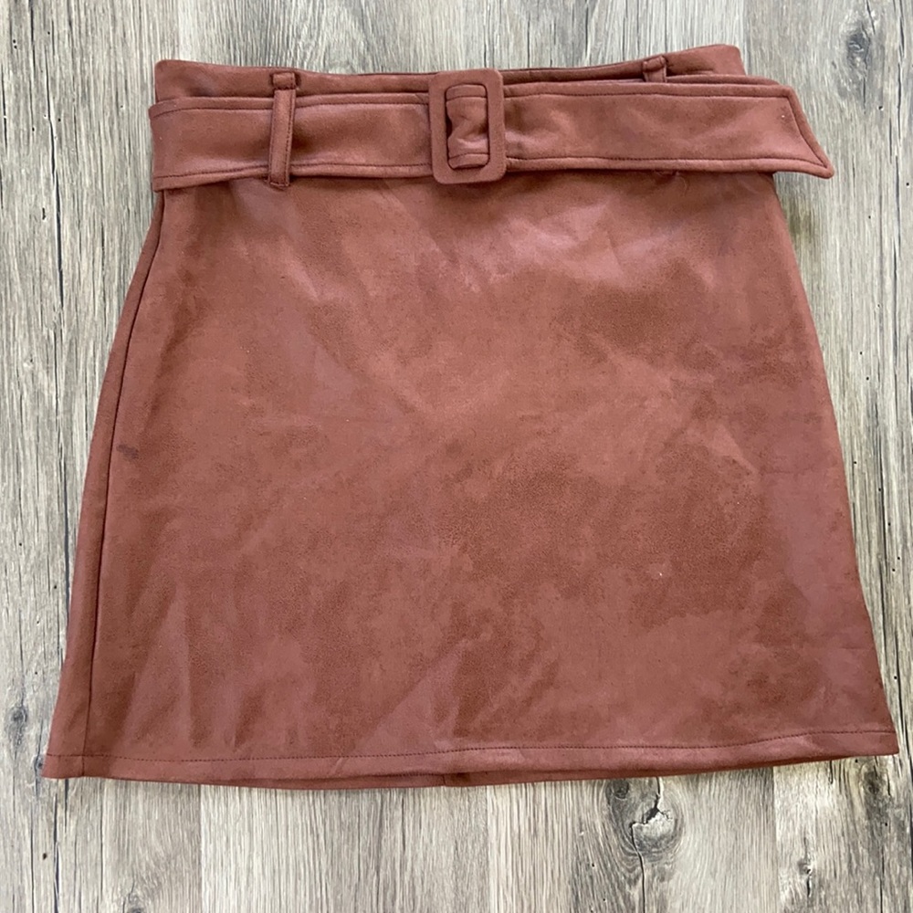 June & Hudson faux suede skirt